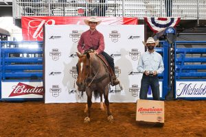 Sterlin Mitchell and SCR Metallic Chic win the Senior Youth at the RHAA National Finals.